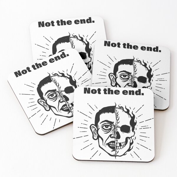 Item preview, Not The End - Life and Deth Skull face Illustration designed and sold by Ignorante.