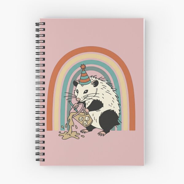 Artikelvorschau, Chaotische Geburtstags-Opossum-Eiskaffee-Vektorillustration entworfen und verkauft von craftedd.