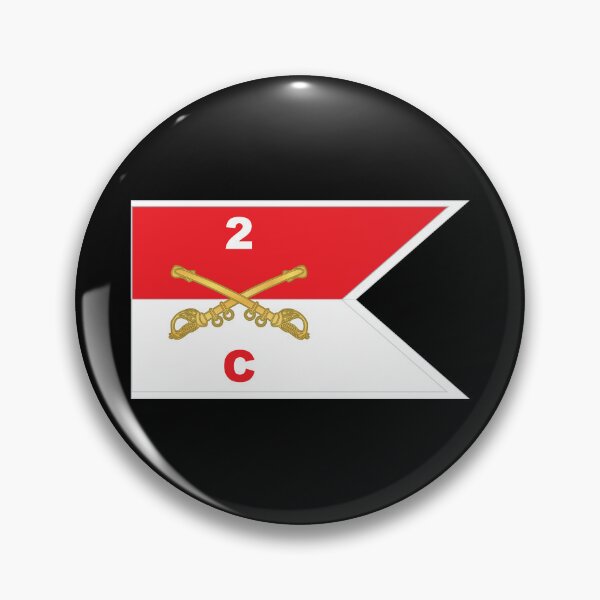 Item preview, Army - Charlie Troop - 2nd Cavalry Guidon w White Boundries X 300 designed and sold by Military Insignia Products.