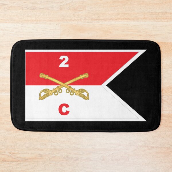 Item preview, Army - Charlie Troop - 2nd Cavalry Guidon w White Boundries X 300 designed and sold by Military Insignia Products.