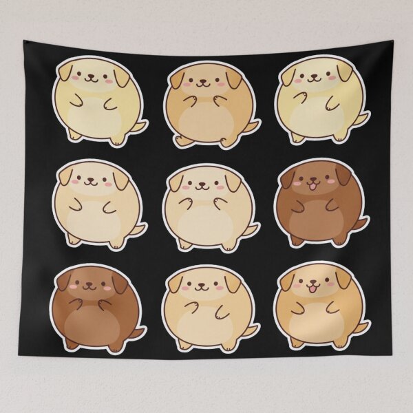 Item preview, Chubby Puppy Cute Round Cartoon Dogs designed and sold by i1ovedogs.