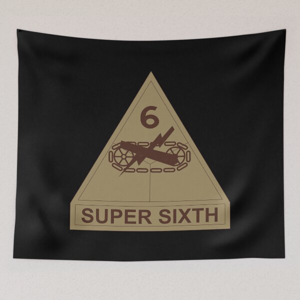 Item preview, Army - SSI - 6th Armored Division w Name Tape - Subdued Desert X 300 designed and sold by Military Insignia Products.