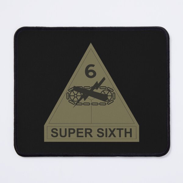Item preview, Army - SSI - 6th Armored Division w Name Tape - Subdued X 300 designed and sold by Military Insignia Products.
