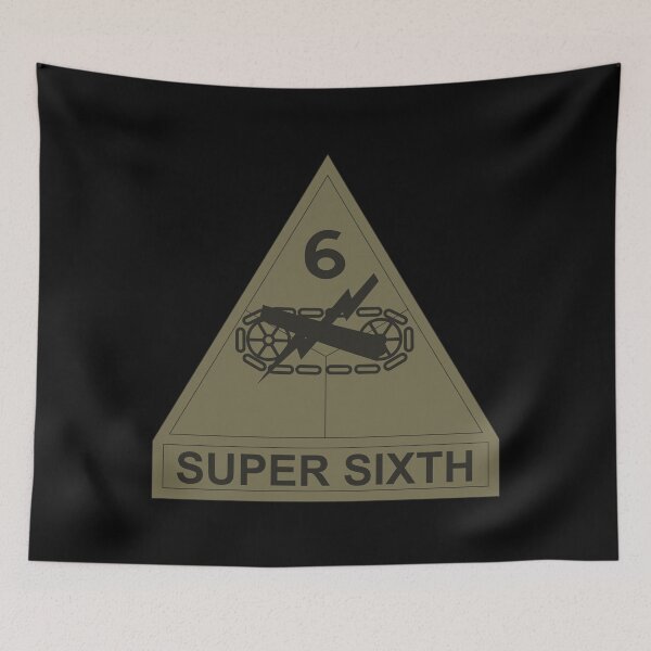 Item preview, Army - SSI - 6th Armored Division w Name Tape - Subdued X 300 designed and sold by Military Insignia Products.