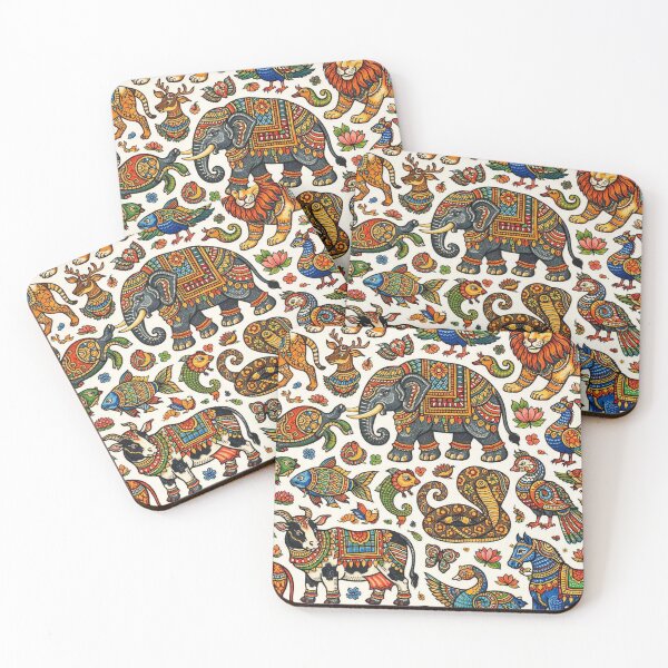 Item preview, Vibrant Indian Folk Animal Motifs designed and sold by optimusprime39.