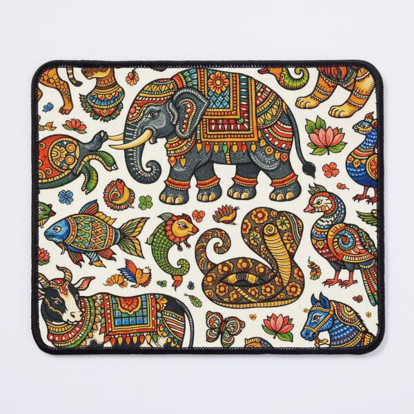 Item preview, Vibrant Indian Folk Animal Motifs designed and sold by optimusprime39.