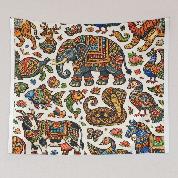 Item preview, Vibrant Indian Folk Animal Motifs designed and sold by optimusprime39.