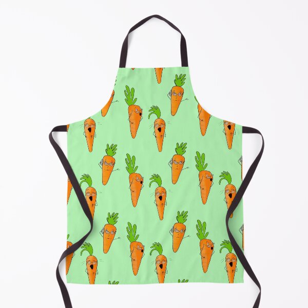 Item preview, ‘Karen carrot’ vegetable pattern - mint green palette designed and sold by skunkandpumpkin.