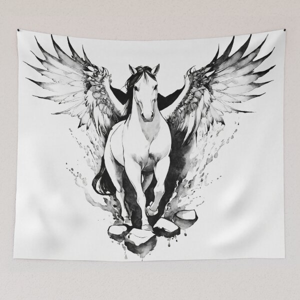 Item preview, Winged White Horse Fantasy 1 designed and sold by Tom-Johnson.