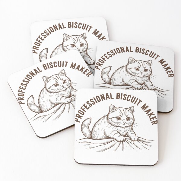 Item preview, Professional Biscuit Maker – Cute Cat Kneading Vintage designed and sold by DIRTYSKETCHH.