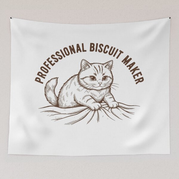Item preview, Professional Biscuit Maker – Cute Cat Kneading Vintage designed and sold by DIRTYSKETCHH.