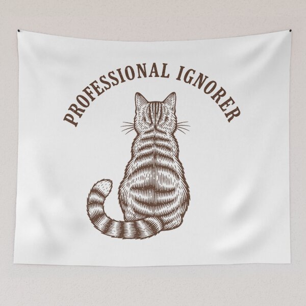 Item preview, Professional Ignorer Cat Vintage Humor designed and sold by DIRTYSKETCHH.