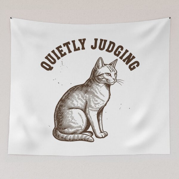 Item preview, Quietly Judging Cat Vintage Minimalist designed and sold by DIRTYSKETCHH.