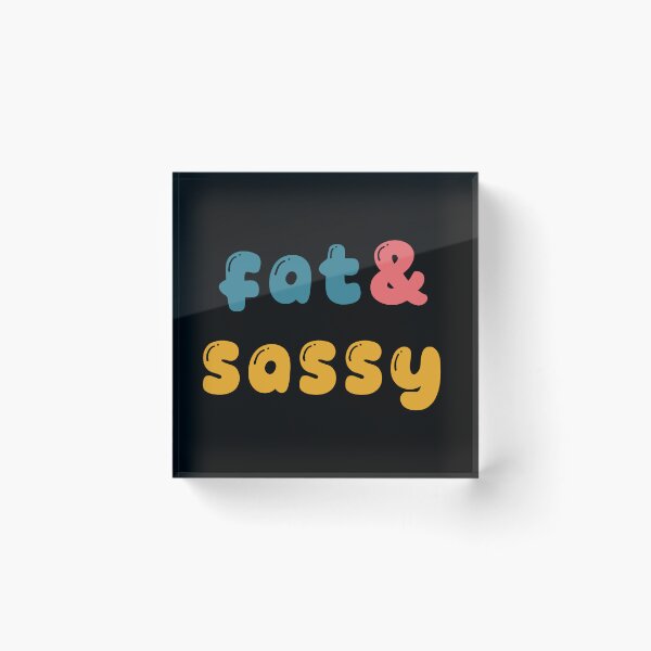 Item preview, "Fat & Sassy" Bold Bubble Script Tee | Melanin Body Positivity Power | Trendy Curvy Queen Vibes designed and sold by MadUX.