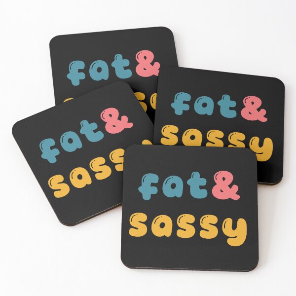 Item preview, "Fat & Sassy" Bold Bubble Script Tee | Melanin Body Positivity Power | Trendy Curvy Queen Vibes designed and sold by MadUX.
