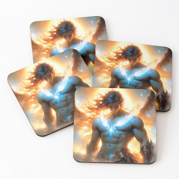 Item preview, Seraph of the Dawn - Celestial Light Dark Fantasy Art designed and sold by KingdomsHarvest.