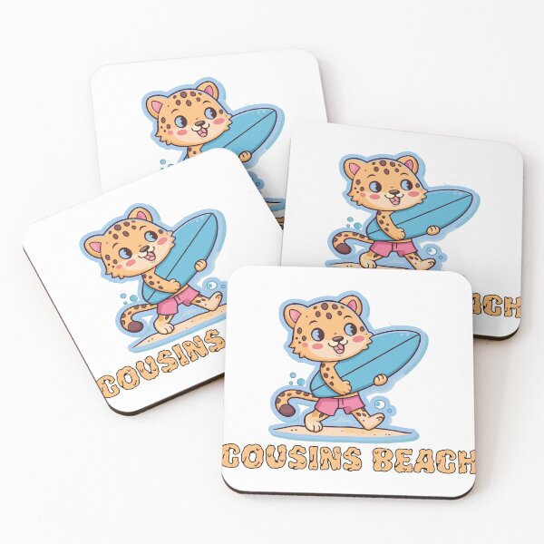 Item preview, Cousins Beach Cute Cartoon Design – Summer Vacation Surf Shirt designed and sold by PixelWaveBD.