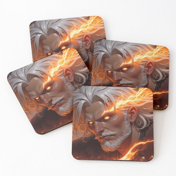Item preview, Eyes of Ember - Dark Fantasy Messiah Portrait designed and sold by KingdomsHarvest.