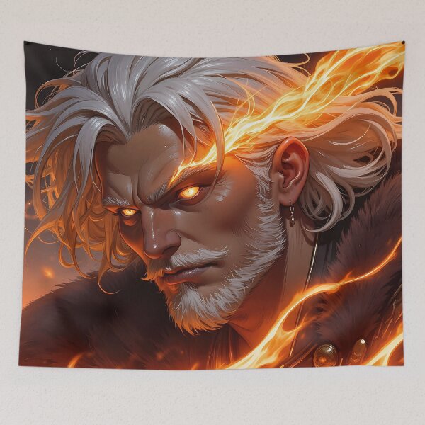 Item preview, Eyes of Ember - Dark Fantasy Messiah Portrait designed and sold by KingdomsHarvest.
