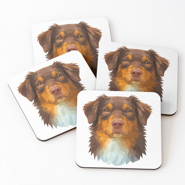 Item preview, Australian Shepherd Polygon Art - geometric dog design designed and sold by OverNickles194.