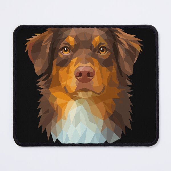Item preview, Australian Shepherd Polygon Art - geometric dog design designed and sold by OverNickles194.