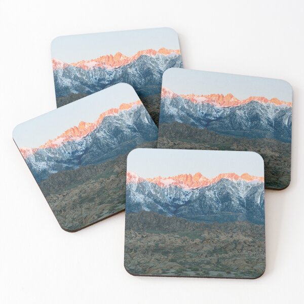 Item preview, Alpen Glow Sunrise on Mount Whitney & Alabama Hills designed and sold by Wild Afterglow.