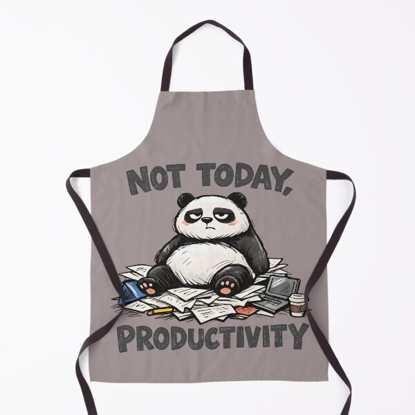 Item preview, Not Today Productivity – Lazy Panda Work From Home Funny Illustration designed and sold by ChubbyGoong.
