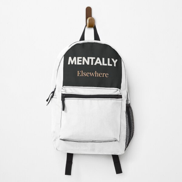 Item preview, Mentally Elsewhere – Relatable Minimal Text Design designed and sold by MedMoodStudio.