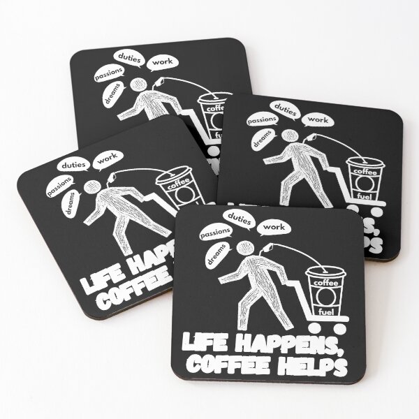 Item preview, Coffee Fuel Life Motivation Sketch Art - White Version designed and sold by positive vibes.