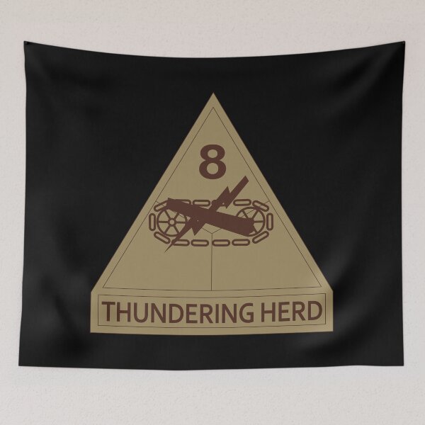 Item preview, Army - SSI - 8th Armored Division w Name Tape - Subdued Desert X 300 designed and sold by Military Insignia Products.