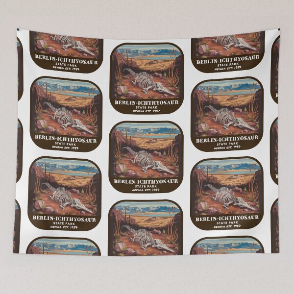 Item preview, Vintage Berlin Ichthyosaur State Park (Nevada State Park) designed and sold by RabbitK.