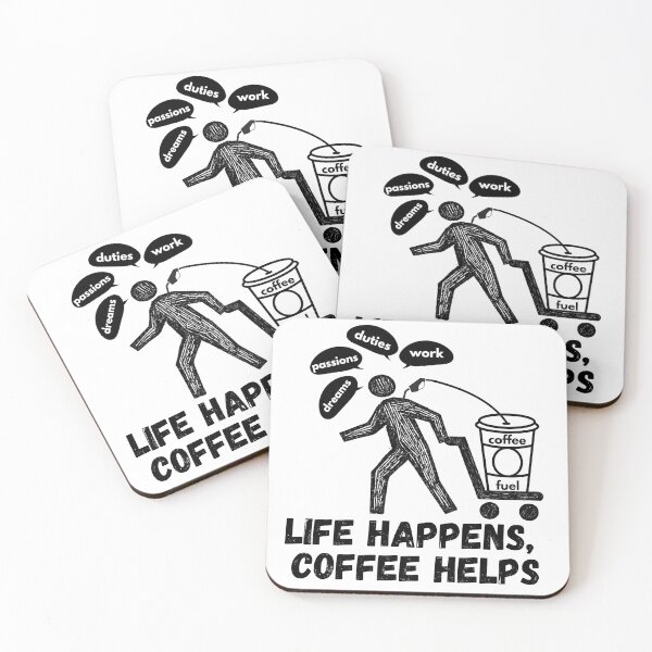 Item preview, Coffee Fuel Life Motivation Sketch Art designed and sold by positive vibes.