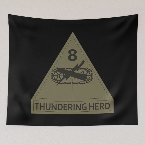 Item preview, Army - SSI - 8th Armored Division w Name Tape - Subdued X 300 designed and sold by Military Insignia Products.