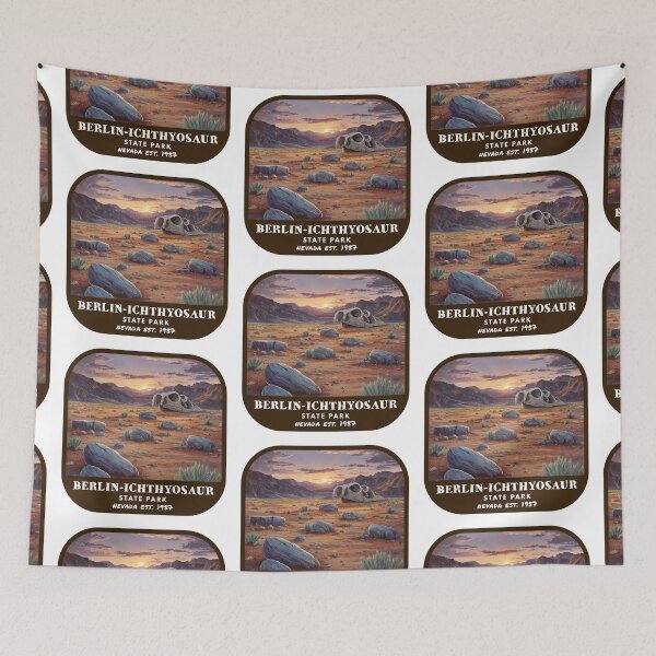 Item preview, Vintage Berlin Ichthyosaur State Park (Nevada State Park) designed and sold by RabbitK.