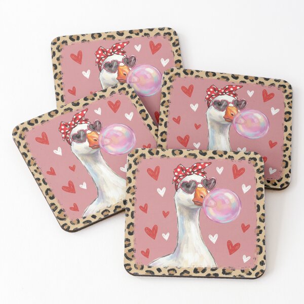 Item preview, Sassy Valentine Goose Bubblegum Leopard Print designed and sold by AdyKurniawan.