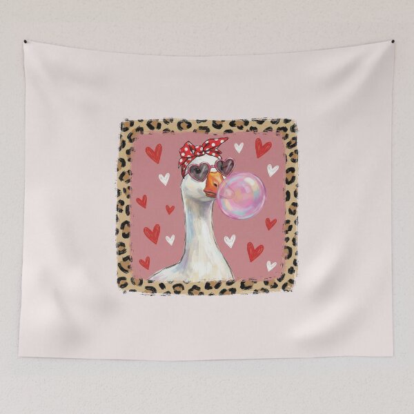 Item preview, Sassy Valentine Goose Bubblegum Leopard Print designed and sold by AdyKurniawan.
