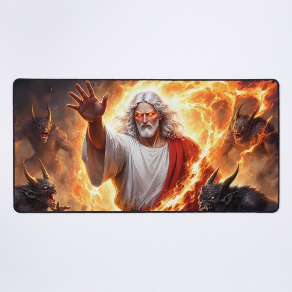 Item preview, The Messiah's Rebuke - Dark Fantasy Spiritual Warfare designed and sold by KingdomsHarvest.