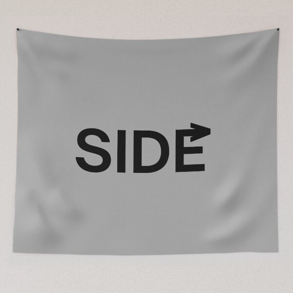 Item preview, Side - Minimalist Typography with Curved Arrow designed and sold by CreativeXHub.