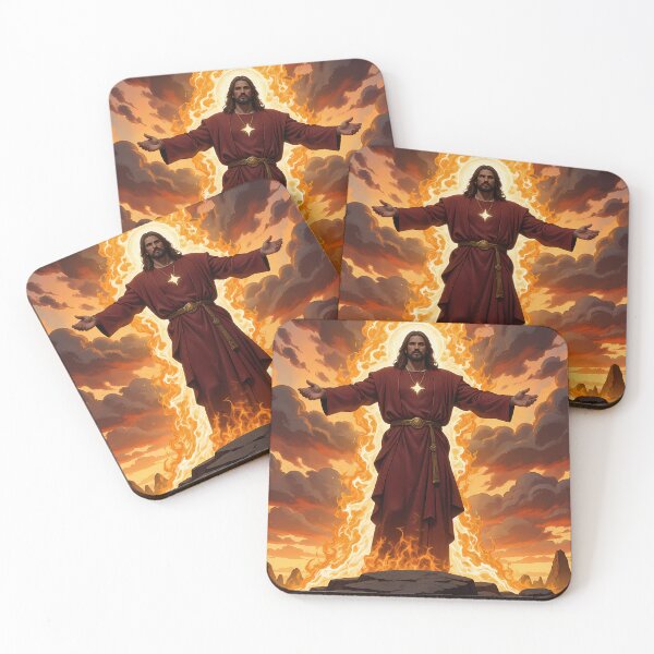 Item preview, The Radiant Messiah - Lord of Glory Dark Fantasy Art designed and sold by KingdomsHarvest.