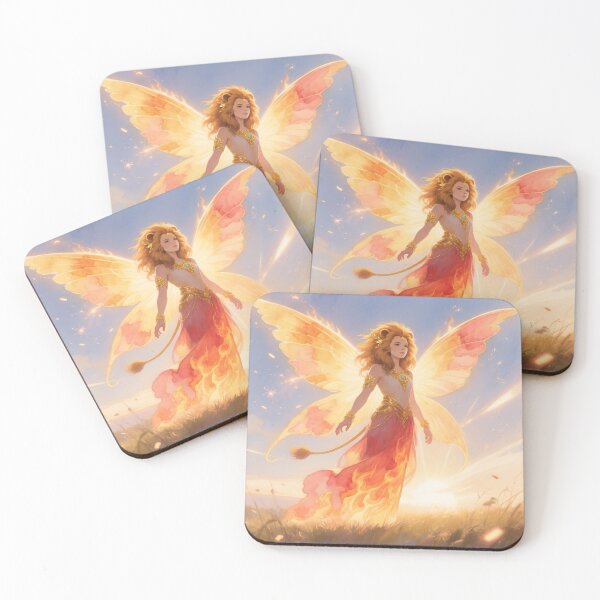 Item preview, Solara Ignis – The Celestial Fire Zodiac Fairy” designed and sold by Dream Bloom Gallery.