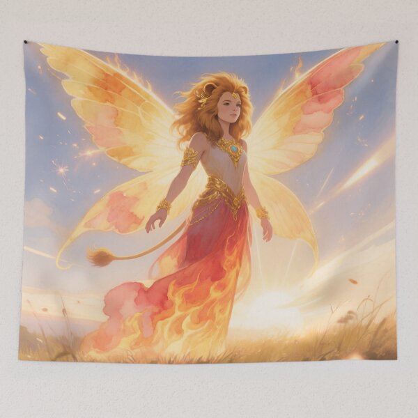 Item preview, Solara Ignis – The Celestial Fire Zodiac Fairy” designed and sold by Oonward2021.