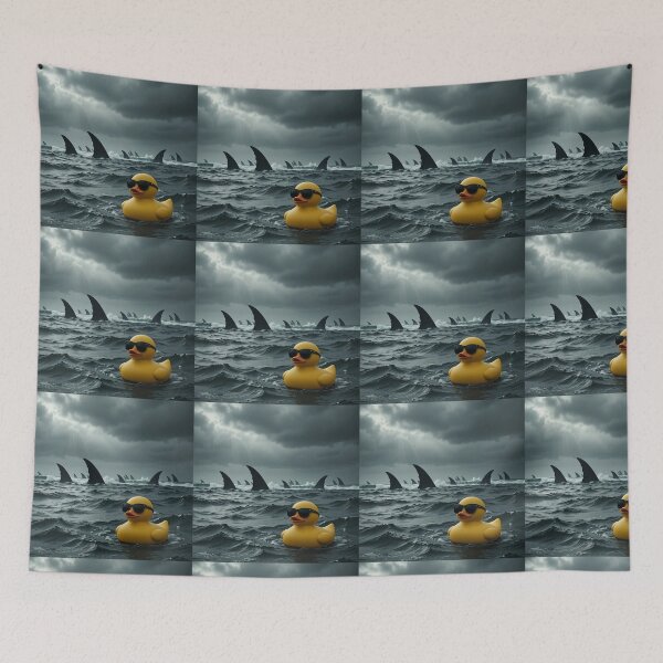 Item preview, Fearless Duck in a Dark Ocean designed and sold by PixelVibe782.