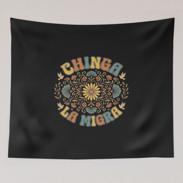 Item preview, Retro Chinga La Migra Floral Immigration Protest designed and sold by AdyKurniawan.