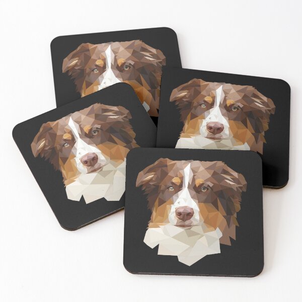 Item preview, Australian Shepherd Low Polygon Dog – Geometric Dog Art Design designed and sold by OverNickles194.
