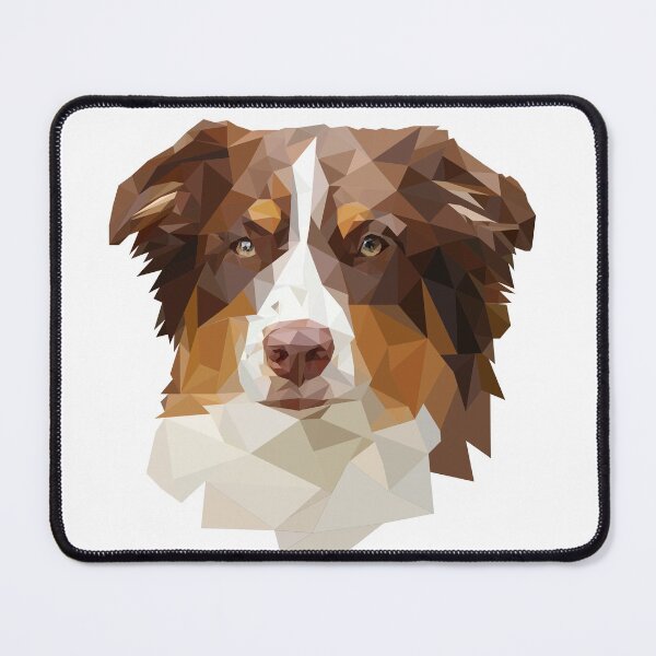Item preview, Australian Shepherd Low Polygon Dog – Geometric Dog Art Design designed and sold by OverNickles194.