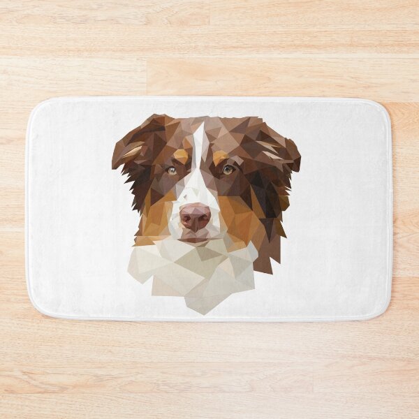 Item preview, Australian Shepherd Low Polygon Dog – Geometric Dog Art Design designed and sold by OverNickles194.