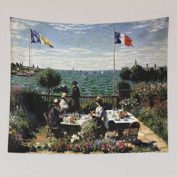 Aperçu de l'œuvre Jardin de Sainte-Adresse - Émanant du charme tranquille et de l'élégance côtière créée et vendue par artdesignsnow.