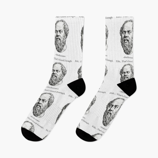 Item preview, Mediocrates Funny Philosophy Pun - That's Good Enough designed and sold by AdyKurniawan.