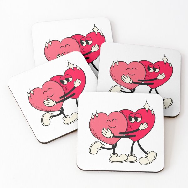 Item preview, Cute Hugging Hearts Valentine Sticker – Sweet Cartoon Love designed and sold by FestivityFinds.