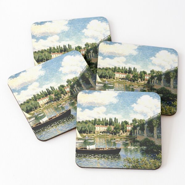 Item preview, Argenteuil Highway Bridge – Serene Harmony of Nature and Infrastructure designed and sold by artdesignsnow.